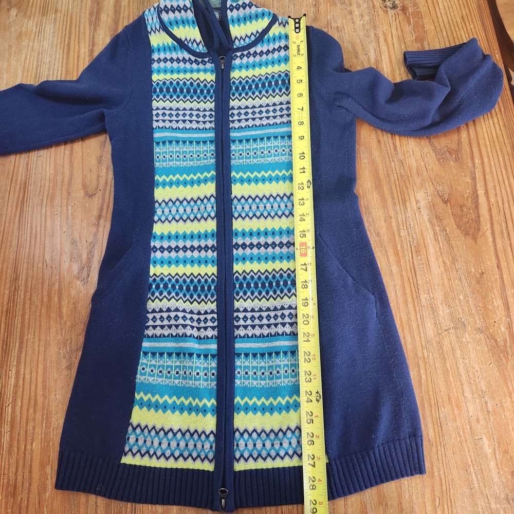 Title Nine Full Zip Midline Hoodie Cardigan Women's XS Merino Wool Blend Aztec - Picture 5 of 13